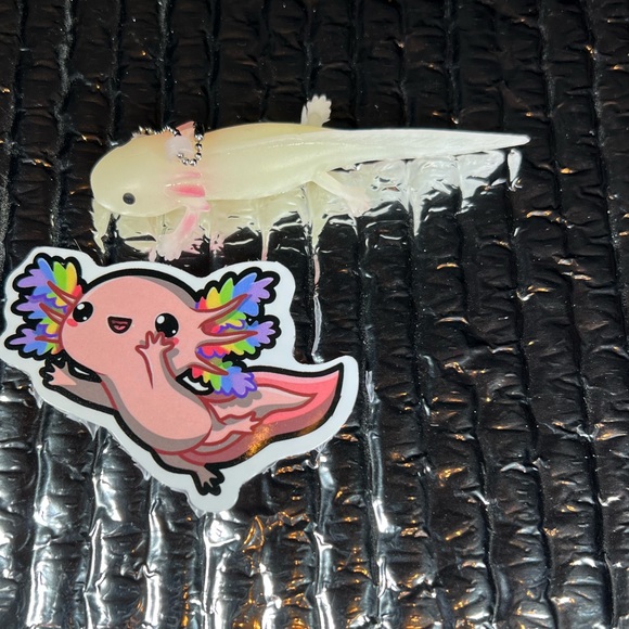 RAINBOWalotl Axolotl Crazy Trending WaterProof Single Decor Accent Sticker - Picture 4 of 5